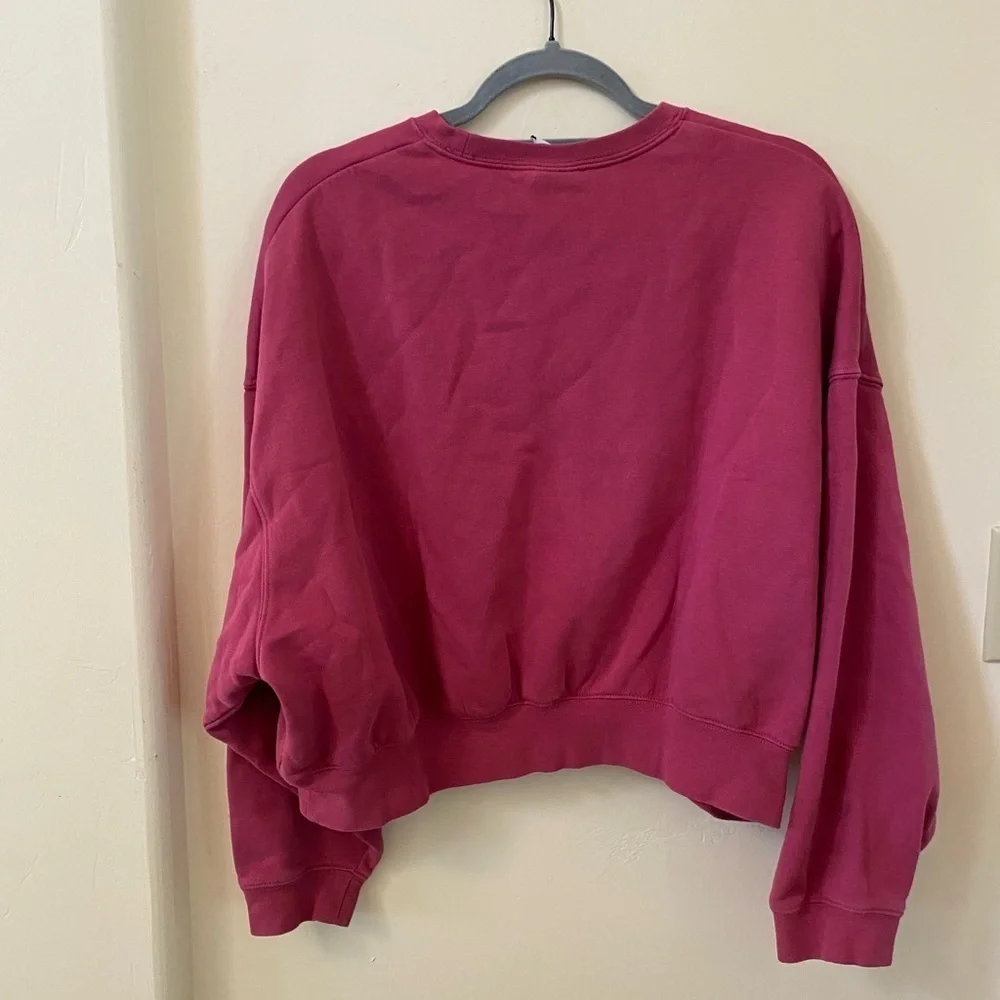 Nike Fleece Graphic Crew Athletic Pink Sweatshirt Girls Size XL Pullover